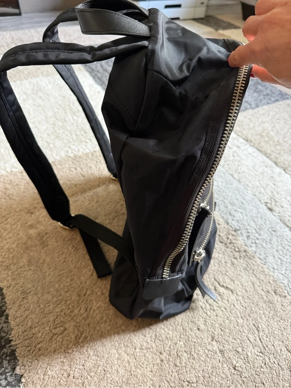 Marc Jacobs Black Nylon The Biker  Large Backpack